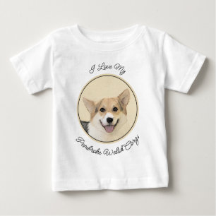 Pembroke Welsh Corgi Painting - Original Dog Art Baby T-Shirt