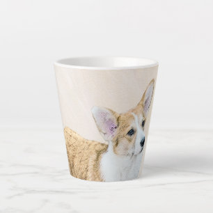 Pembroke Welsh Corgi Painting - Original Dog Art Latte Mug