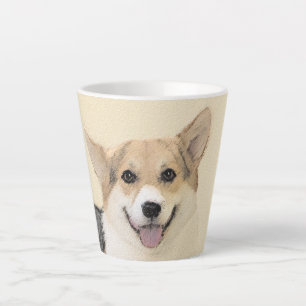 Pembroke Welsh Corgi Painting - Original Dog Art Latte Mug