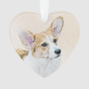 Pembroke Welsh Corgi Painting - Original Dog Art Ornament