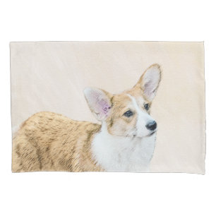 Pembroke Welsh Corgi Painting - Original Dog Art Pillowcase