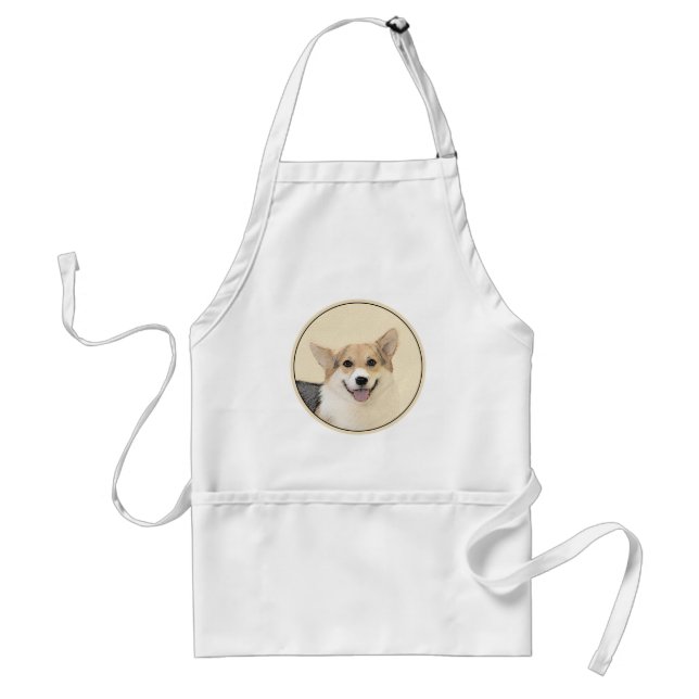 Pembroke Welsh Corgi Painting - Original Dog Art Standard Apron (Front)