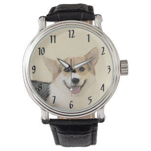 Pembroke Welsh Corgi Painting - Original Dog Art Watch