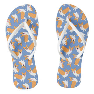 Pembroke Welsh Corgi Pattern Jandals
