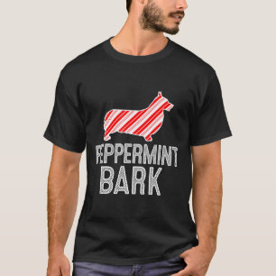 Pembroke Welsh Corgi Peppermint Bark Christmas Dog T-Shirt
