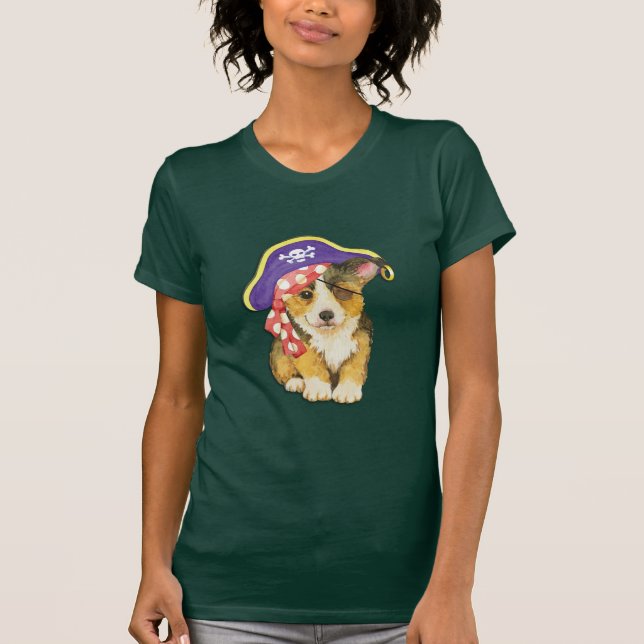 Pembroke Welsh Corgi Pirate T-Shirt (Front)