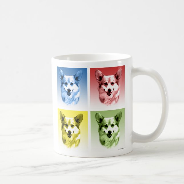 Pembroke Welsh Corgi Pop Art Coffee Mug (Right)