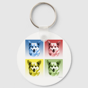Pembroke Welsh Corgi Pop Art Key Ring