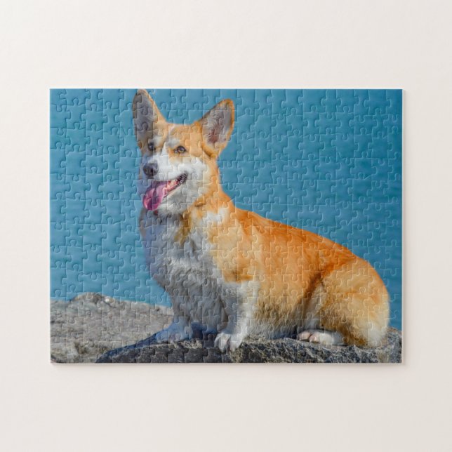 Pembroke Welsh Corgi Puppy Dog Jigsaw Puzzle (Horizontal)