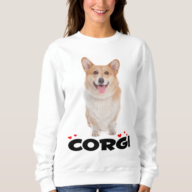 Pembroke Welsh Corgi Puppy Dog Ladies Sweatshirt (Front)