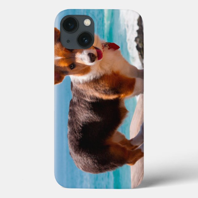 Pembroke Welsh Corgi puppy standing on table Case-Mate iPhone Case (Back)