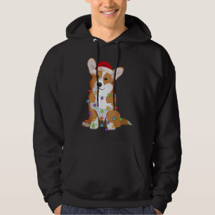 Pembroke Welsh Corgi PWC Christmas Lights Xmas Dog Hoodie