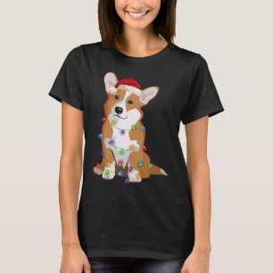 Pembroke Welsh Corgi PWC Christmas Lights Xmas Dog T-Shirt