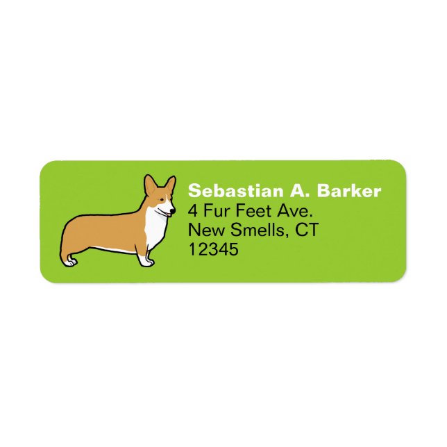 Pembroke Welsh Corgi Return Address Labels (Front)