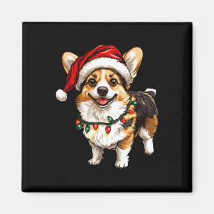 Pembroke Welsh Corgi Santa Christmas Tree Lights X Magnet