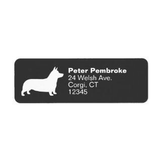 Pembroke Welsh Corgi Silhouette Return Address