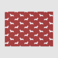 Pembroke Welsh Corgi Silhouettes Pattern