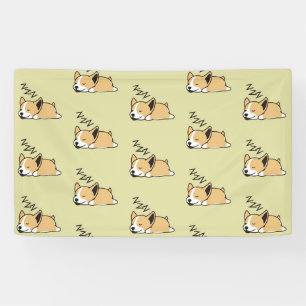 Pembroke Welsh Corgi Sleeping Dog Lover ZZZ Banner