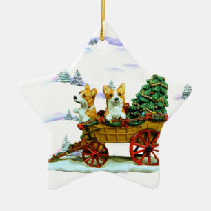 Pembroke Welsh Corgi Star Ornament