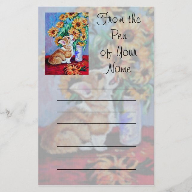 Pembroke Welsh Corgi Stationery (Front)