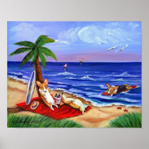 Pembroke Welsh Corgi Wall Print