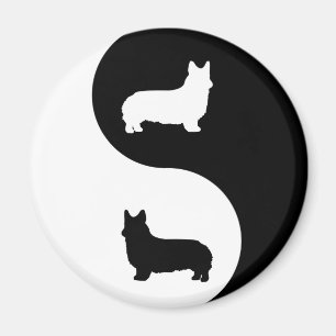 Pembroke Welsh Corgi Yin Yang Magnet