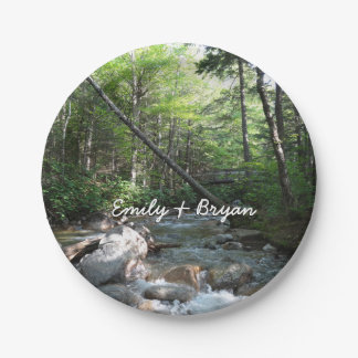 Pemigewasset River Bridge in New Hampshire Paper Plate