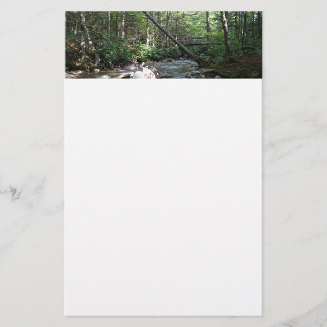 Pemigewasset River Bridge in New Hampshire Stationery (Front)