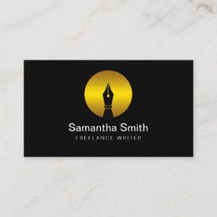 Pen Logo Freelance Writer and Calligraphy Writer Business Card
