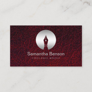 Pen Logo Freelance Writer and Calligraphy Writer Business Card