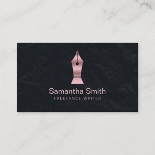 Pen Logo Freelance Writer and Calligraphy Writer Business Card