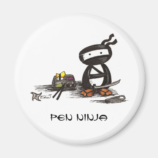 Pen Ninja Magnet (Front)