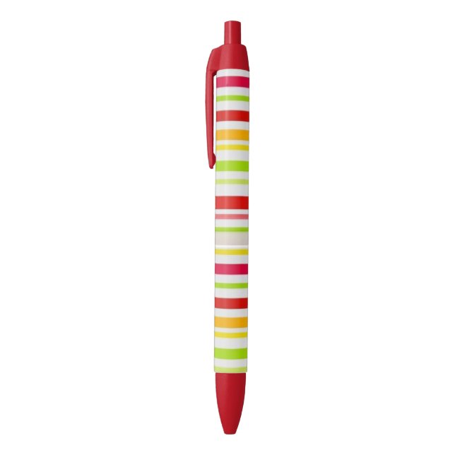 Pen Office and School Pen Colourful Bright Stripes (Top (Vertical))