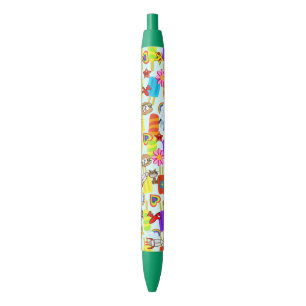 Pen Office and School Pen Floral Hamburger Stars