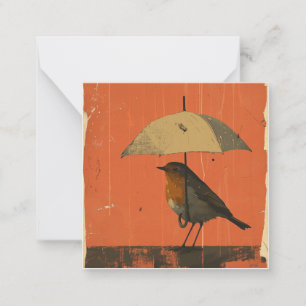 Pen & Puddles: Minimalist Robin Cards