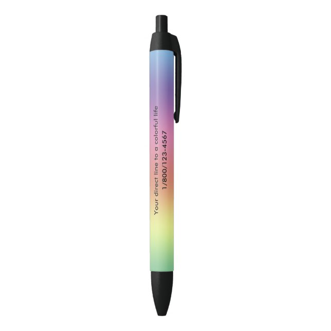 Pen - Rainbow Colours to Personalise (Bottom (Vertical))