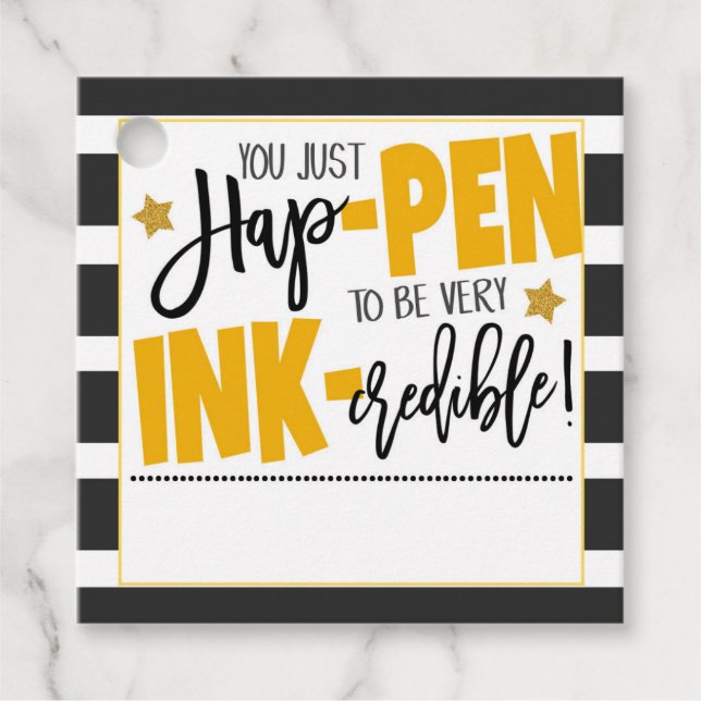 Pen Thank You Gift Tags (Front)