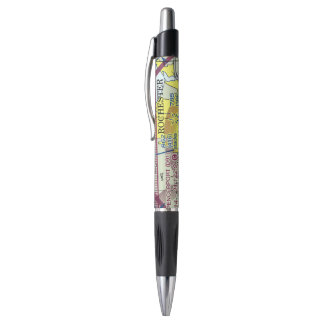 Pen with Aviation Navigation Map Motif
