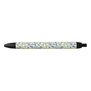 Pen with wildflowers pattern