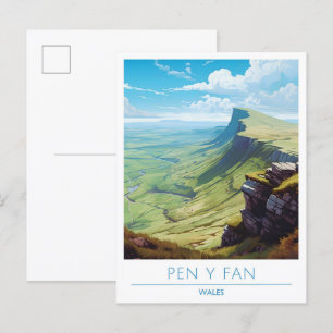 Pen Y Fan Wales Vintage Travel Postcard