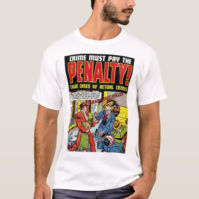 Penalty Baby Face Crime Vintage Comics T-Shirt (Front)
