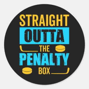 Penalty Box Hockey Classic Round Sticker
