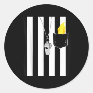 Penalty Flag Ready Football Ref Costume Classic Round Sticker