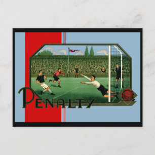 Penalty Goal British Football Postcard