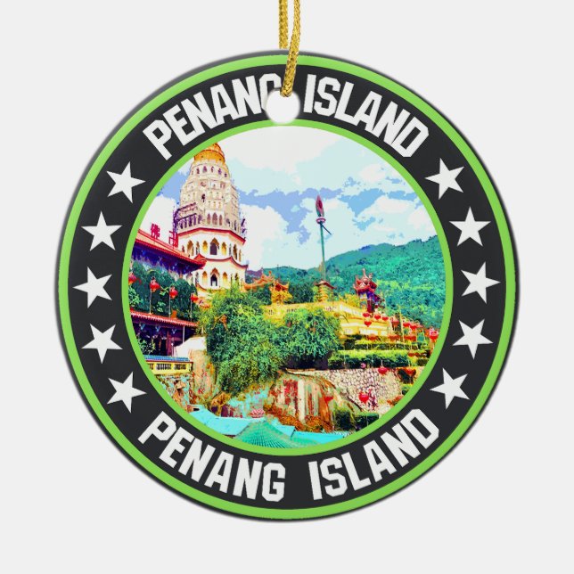 Penang Island                                      Ceramic Tree Decoration (Front)