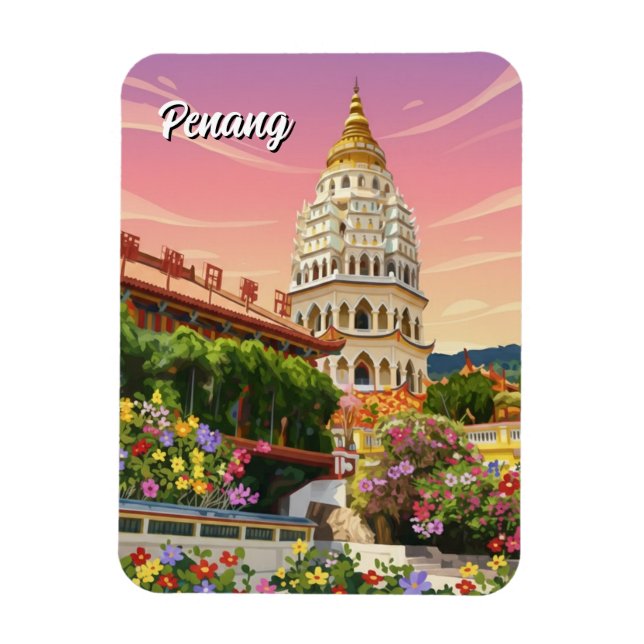 Penang Malaysia Georgetown Travel Magnet (Vertical)