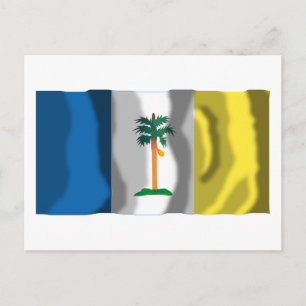 Penang waving flag postcard
