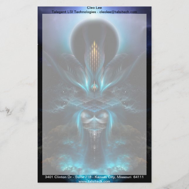 Penapia Fractal Art Stationery (Front)