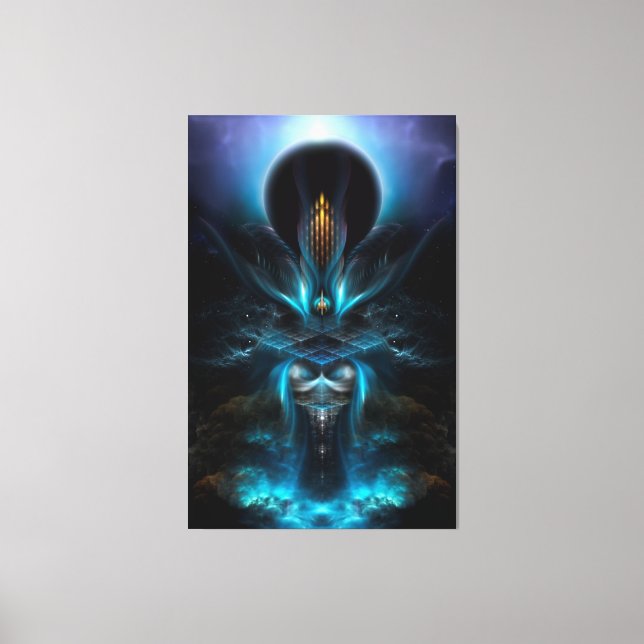 Penapia Fractal Art Wrapped Canvas (Front)