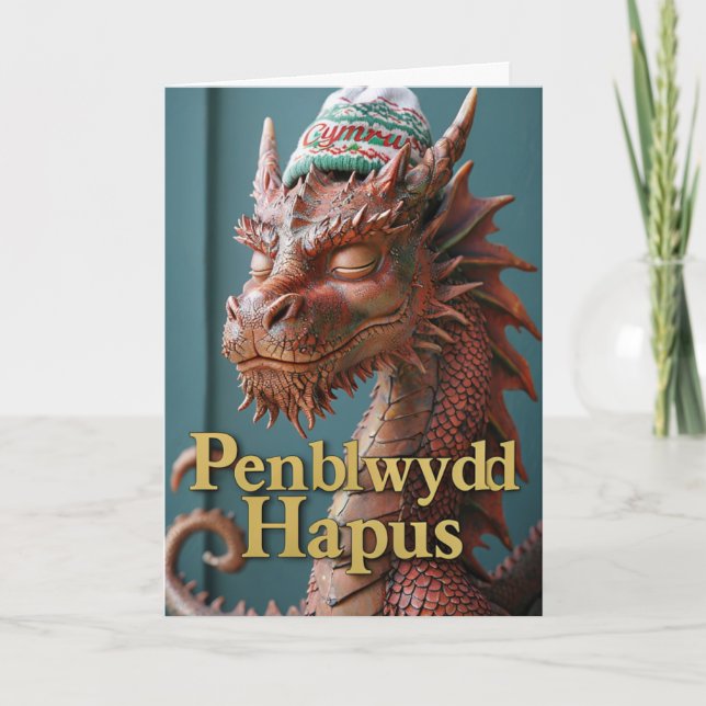 Penblwydd Hapus Happy Birthday Card (Front)